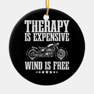 Cooles Motorrad für Männer - Motorradfreunde Keramik Ornament