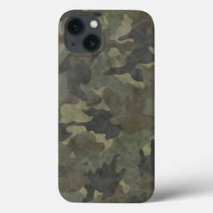 Cooles Muster der Camouflage Grunge Khaki - Militä iPhone 13 Hülle