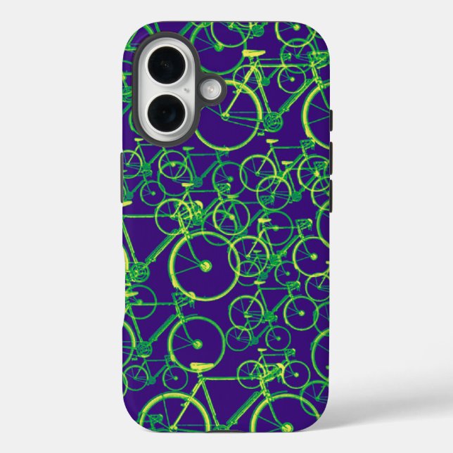 cooles Muster für Grafikräder iPhone 16 Hülle (Rückseite)