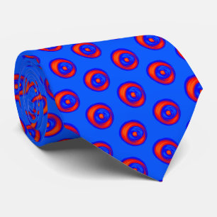 Cooles Muster von Sky Blue und Orange Red Krawatte
