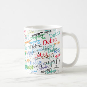 cooles Namensmuster farbig und personalisiert Kaffeetasse