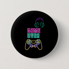 Cooles Neon-Videospiel. Button