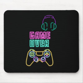 Cooles Neon-Videospiel. Mousepad