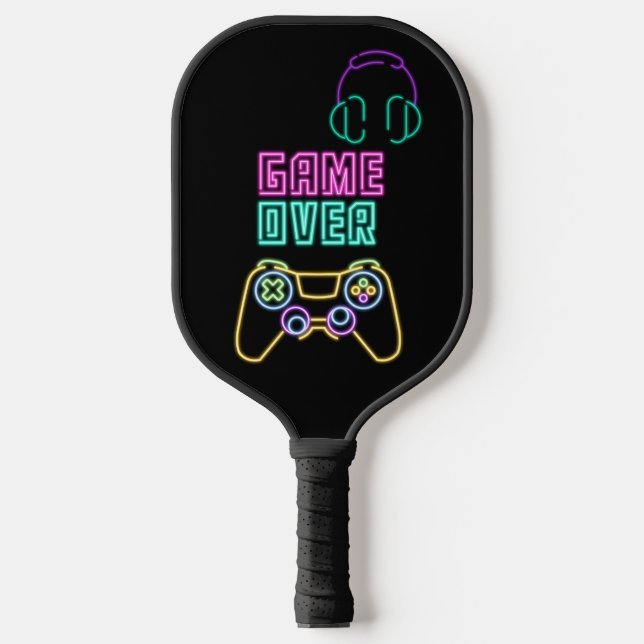 Cooles Neon-Videospiel Pickleball Schläger (Vorderseite)