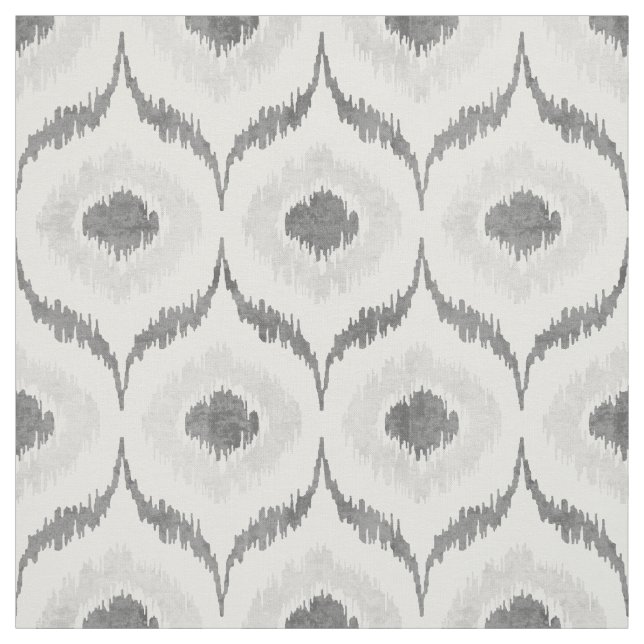 Cooles neutrales graues und weißes Tribal Stoff (Muster)