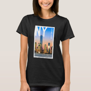 Cooles New Yorker Skyline-Laufen in New York T-Shirt