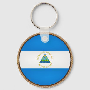Cooles Nicaragua Flag-Siegel Schlüsselanhänger