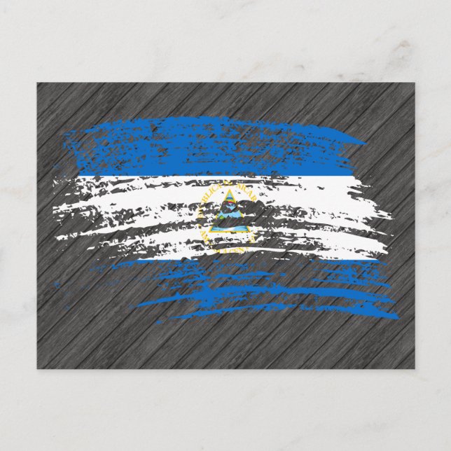 Cooles nicaraguanisches Flaggendesign Postkarte (Vorderseite)
