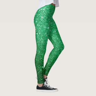 cooles niedlich hellgrünes Glitzer Leggings