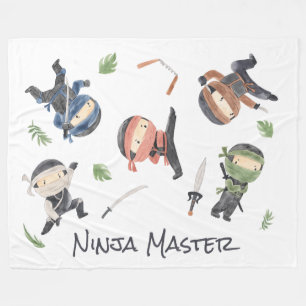 Cooles Ninja Kids individualisierbares Gender Neut Fleecedecke