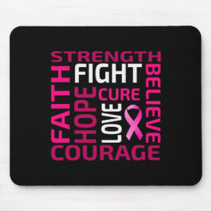 Cooles Nizza Brustkrebs Bewusstsein rosa Schleife  Mousepad