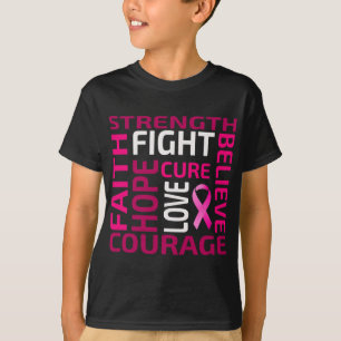 Cooles Nizza Brustkrebs Bewusstsein rosa Schleife T-Shirt