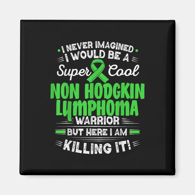Cooles Non-Hodgkin-Lymphom Warrior Non-Hodgkin-Lym Magnet (Vorne)