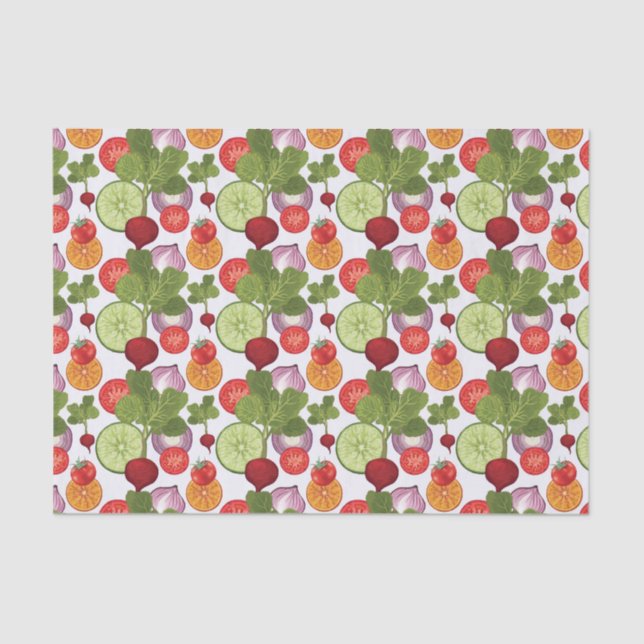 cooles Obst Gemüsefliesen Party Seidenpapier (Vorderseite)
