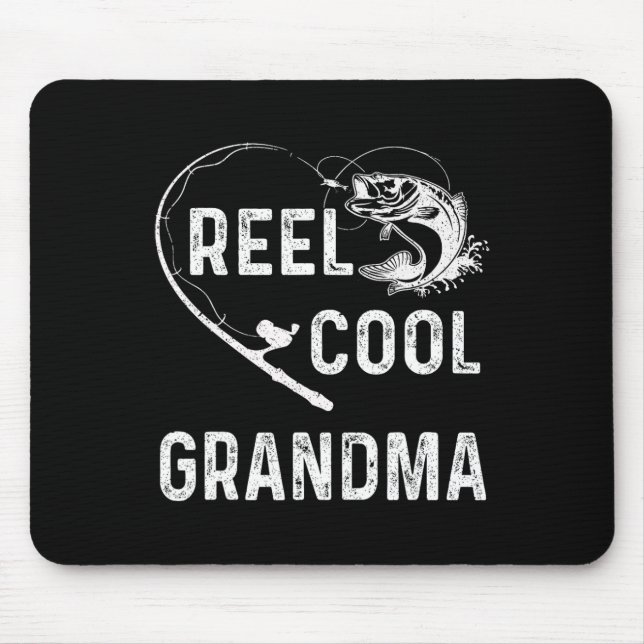Cooles Oma Retro Fischen für Mütter Mousepad (Vorne)