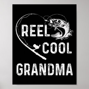 Cooles Oma Retro Fischen für Mütter Poster