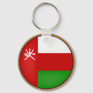 Cooles Oman Flag-Siegel Schlüsselanhänger