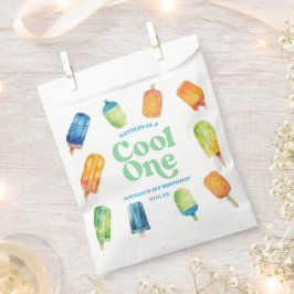 Cooles One Blue Retro Popsim 1. Geburtstag Party Geschenktütchen