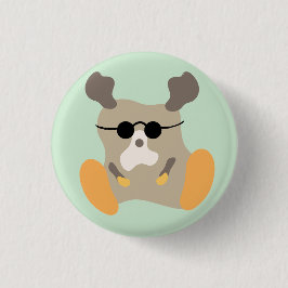 cooles Opa-Hirsch-Monster - Großer Fuß-Knopf Button