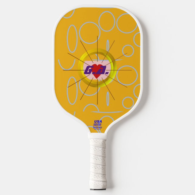 Cooles Orange Pickleball Paddel Pickleball Schläger (Vorderseite)