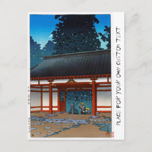 Cooles orientalisches japanee Hasui Kawase Nachtdo Postkarte