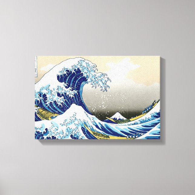 Cooles orientalisches japanisches Hokusai Fuji Aus Leinwanddruck (Vorderseite)