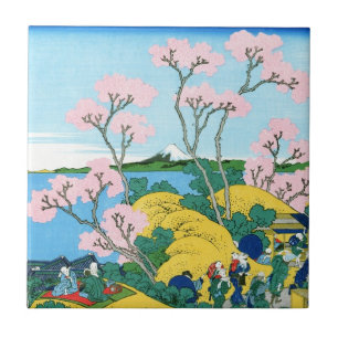Cooles orientalisches japanisches Hokusai Fuji Lan Fliese