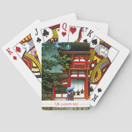 Cooles orientalisches japanisches Kasuga-Regenschr Spielkarten