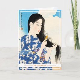 Cooles orientalisches japanisches klassisches geis karte