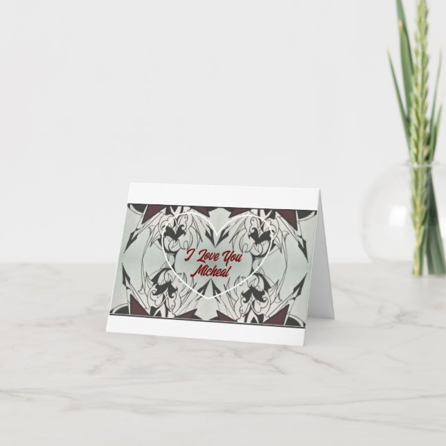 Cooles Originaldesign auf Valentinenkarte Feiertagskarte (Vorderseite)