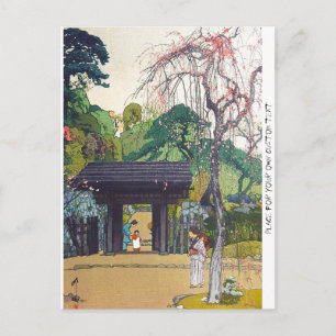 Cooles orintales japanese Yoshida Temple Shrine Ga Postkarte