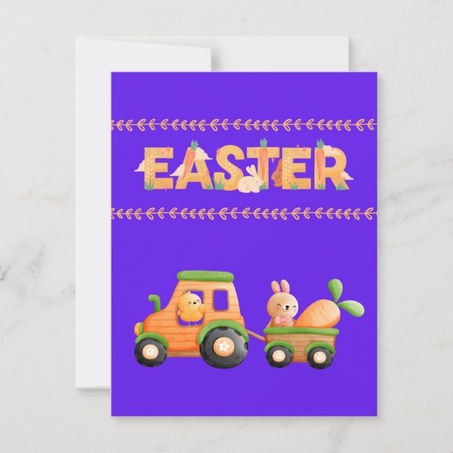 Cooles Osterdesign, lustiges Osterdesign Feiertagskarte (Vorderseite)