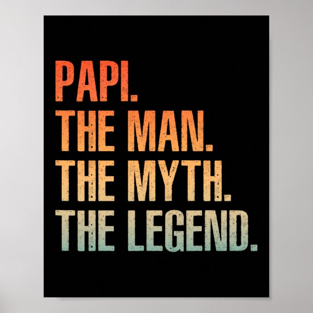 Cooles Papi für Männer Vater Opa Man Myth Legend F Poster (Vorne)