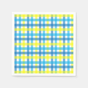 Cooles Party mit blauen und gelben Streifen Serviette