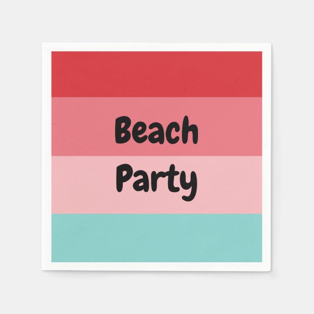 Cooles Party mit Streifen Serviette (Vorderseite)