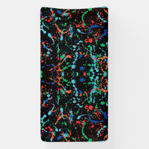 Cooles Party Paint Splashes 2x1 Vinyl Banner