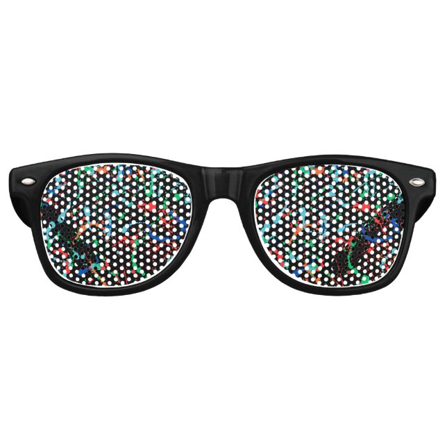 Cooles Party Paint Splashes Party Partybrille (Vorderseite)