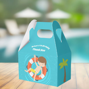 Cooles Party Schwimmbad Geburtstag Geschenkschachtel
