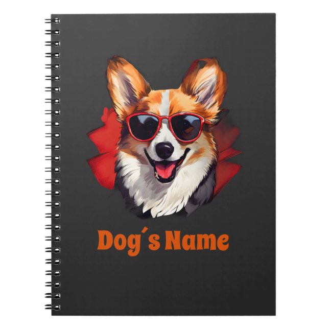 Cooles Pembroke Walisisches Corgi mit Sonnenbrille Notizblock (Vorderseite)