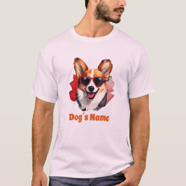 Cooles Pembroke Walisisches Corgi mit Sonnenbrille T-Shirt