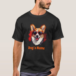 Cooles Pembroke Walisisches Corgi mit Sonnenbrille T-Shirt