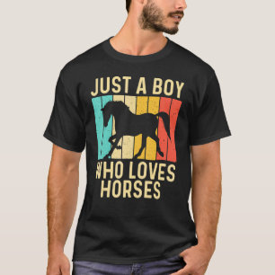 Cooles Pferd für Jungen Kinder Reiten Rennpferd T-Shirt