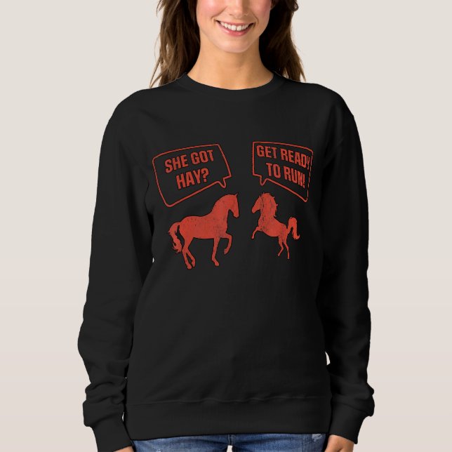 Cooles Pferd Sweatshirt (Vorderseite)