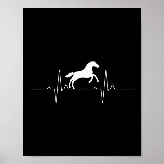 Cooles Pferdedesign für Damen Pferde Poster (Vorne)