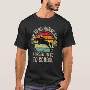 Cooles Pferdereiten Grafik für Son Reitsport T-Shirt