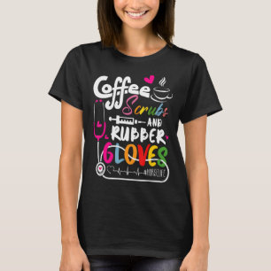 Cooles Pflegeangebot, Kaffeemaschinen und Gummi T-Shirt