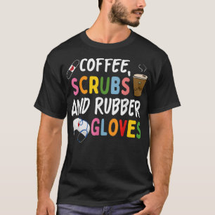 Cooles Pflegeangebot, Kaffeemaschinen und Gummi T-Shirt