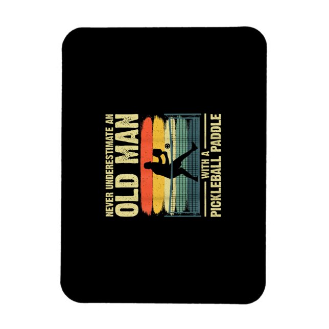 Cooles Pickleball-Design für Männer Opa Pickleball Magnet (Vertikal)