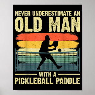 Cooles Pickleball-Design für Männer Opa Pickleball Poster