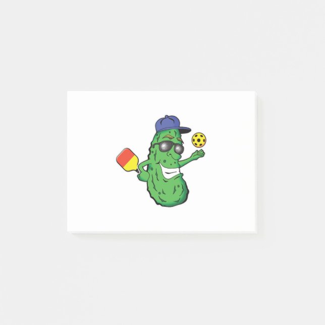 Cooles Pickleball-Logo Post-it Klebezettel (Vorderseite)
